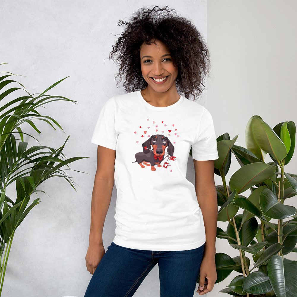 Love Dachshund T-shirt Womens