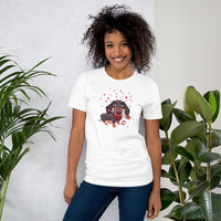 Thumbnail for Love Dachshund T-shirt Womens
